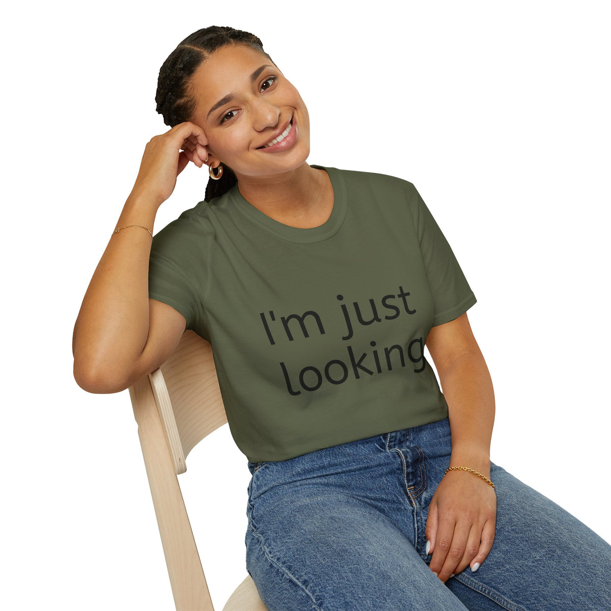 I'm Just Looking Tee — Minimalist Funny Graphic T-Shirt