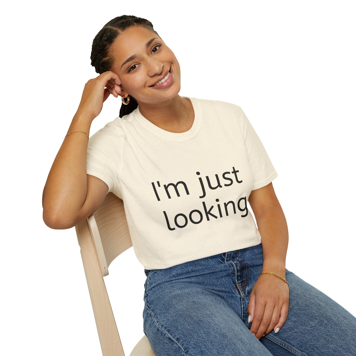 I'm Just Looking Tee — Minimalist Funny Graphic T-Shirt