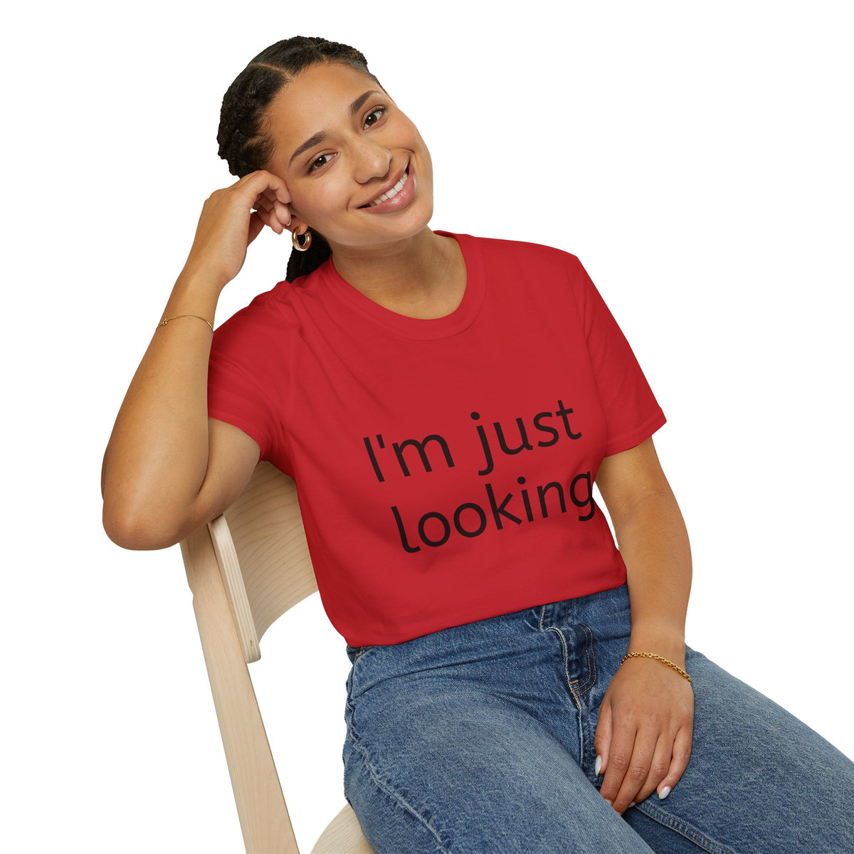 I'm Just Looking Tee — Minimalist Funny Graphic T-Shirt