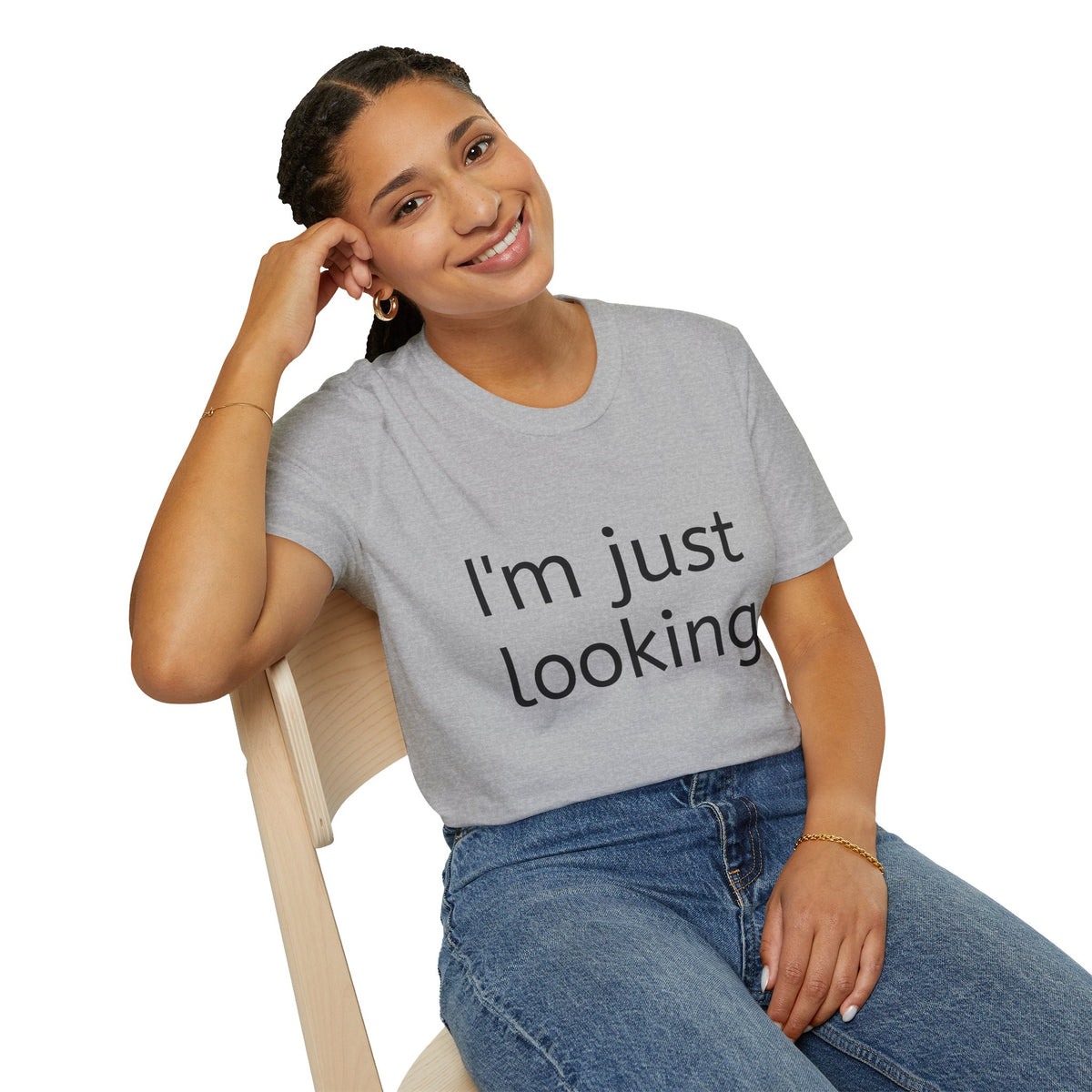 I'm Just Looking Tee — Minimalist Funny Graphic T-Shirt