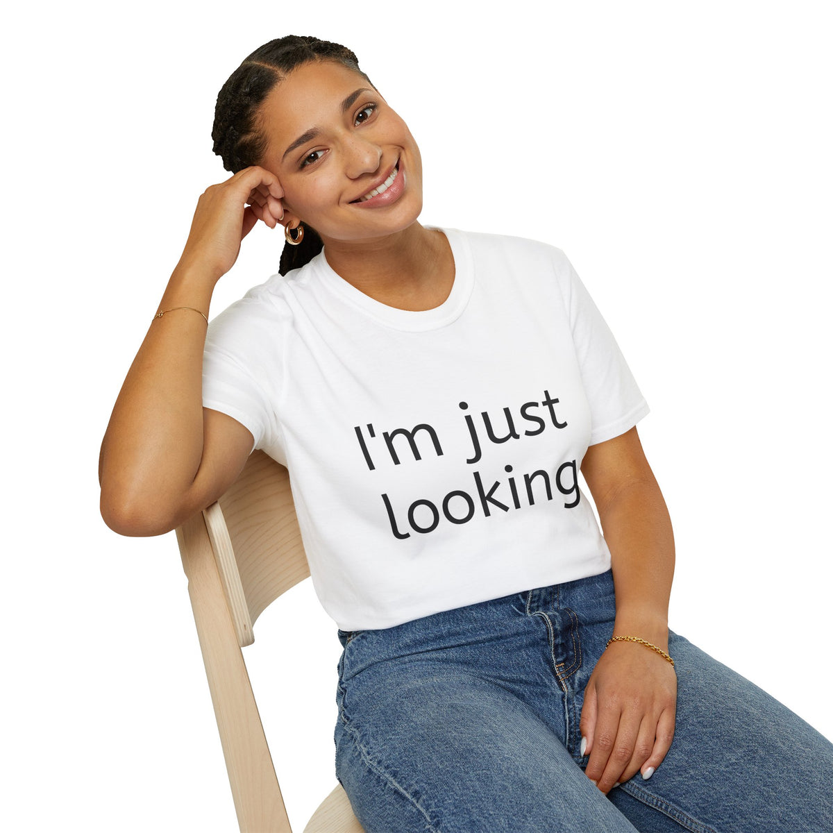 I'm Just Looking Tee — Minimalist Funny Graphic T-Shirt