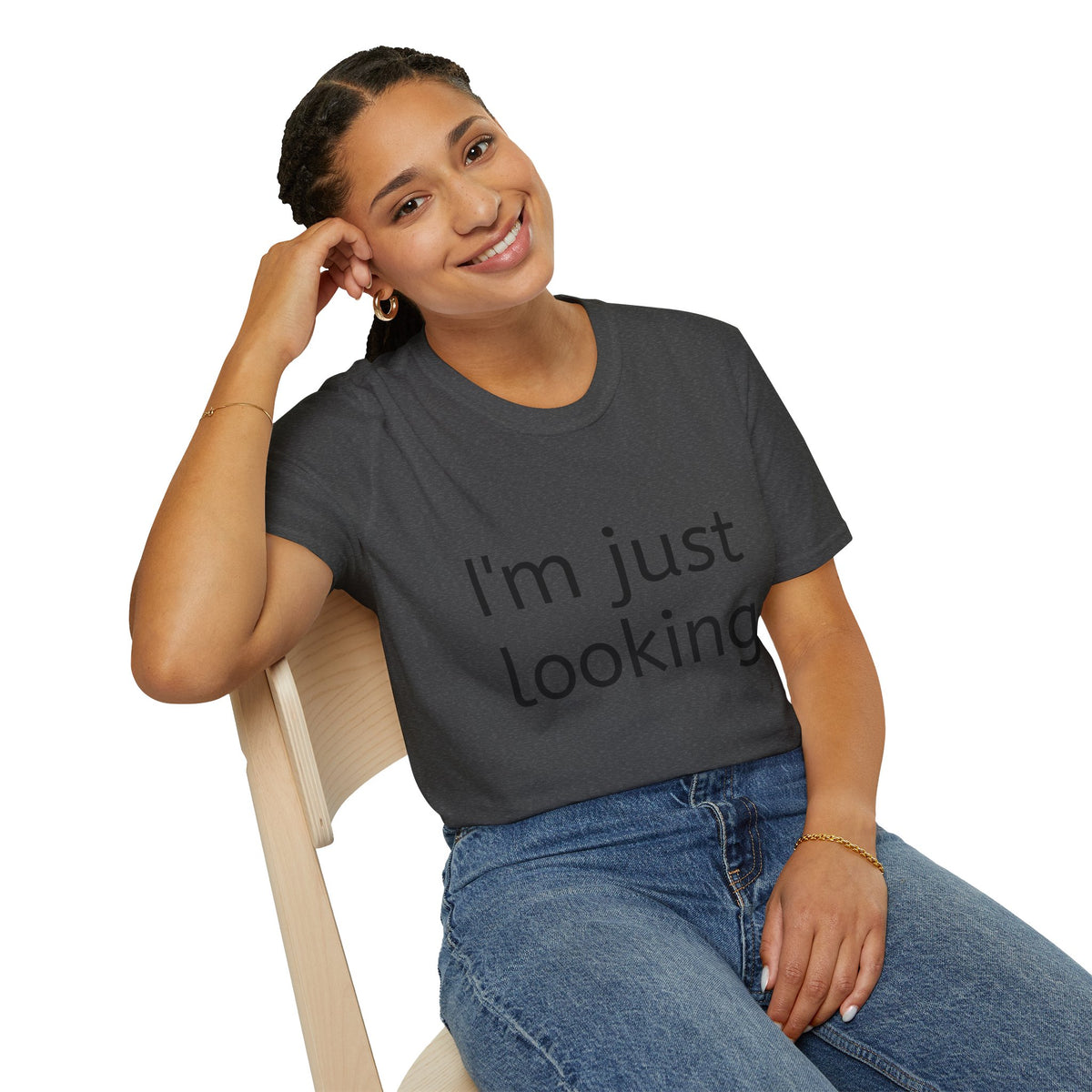 I'm Just Looking Tee — Minimalist Funny Graphic T-Shirt