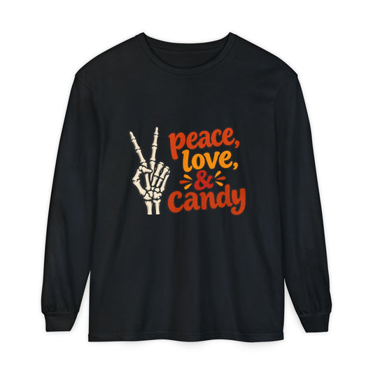 Halloween 'Peace, Love & Candy' Long Sleeve Tee